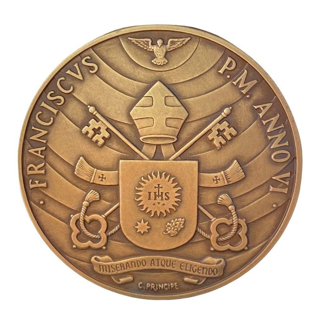 Bronze Annual Papal Medal - Year 6 - 2018 Pope Francis Pontificate Mint-Catholically