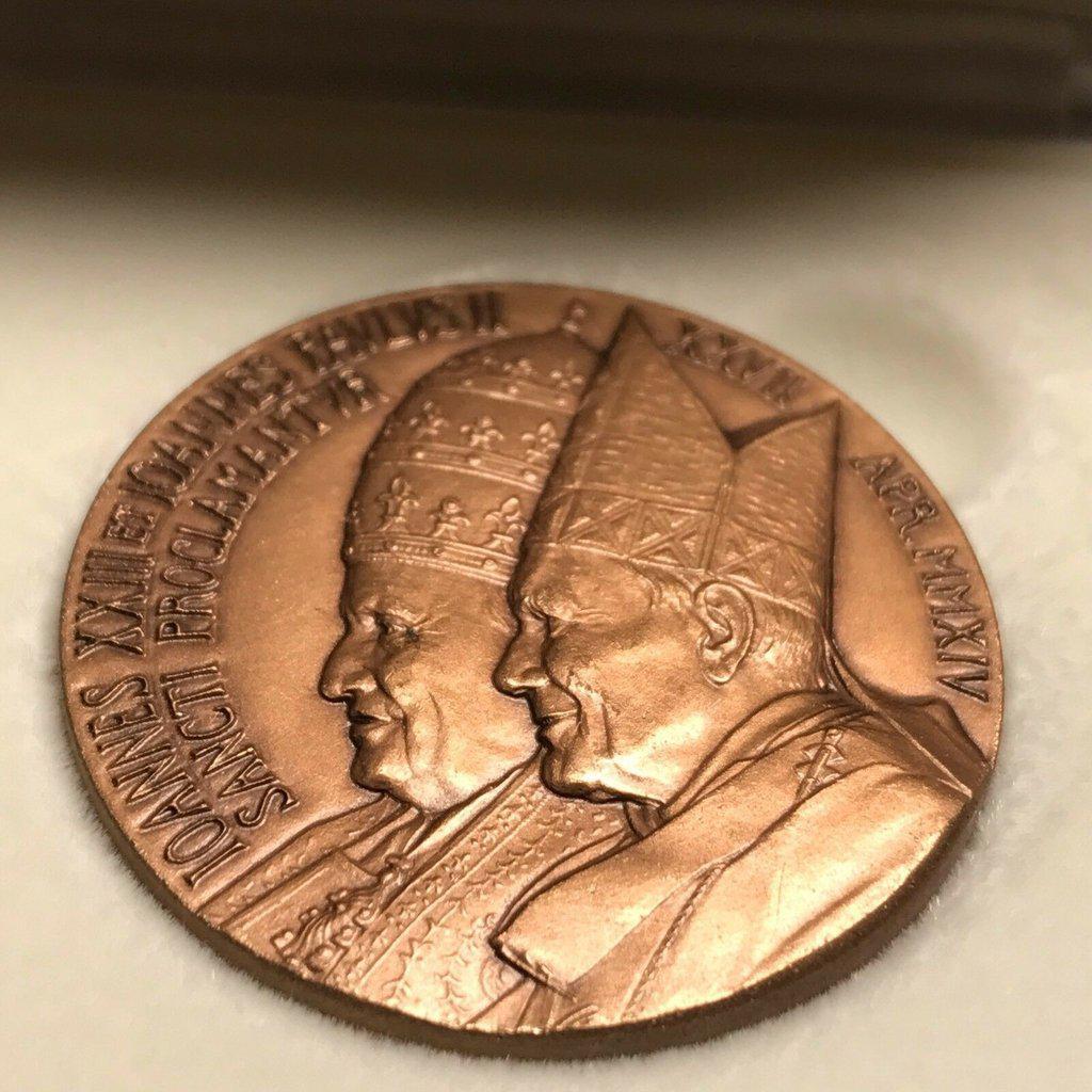 Bronze Medal for ST JOHN PAUL II & ST JOHN XXIII Canonization - Catholically