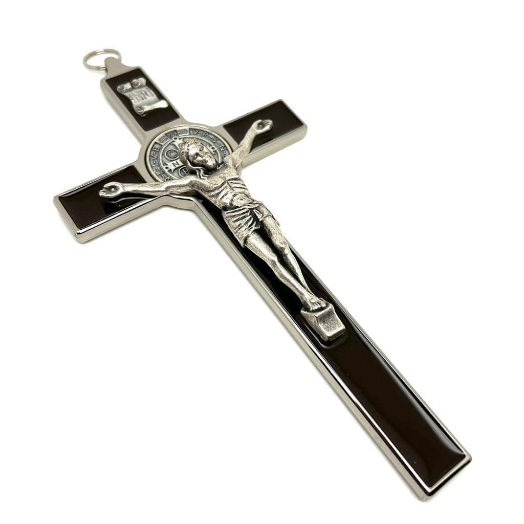 Catholically St Benedict Cross Brown 7.5" St. Benedict Cross Crucifix -Exorcism cross -Blessed -San Benito