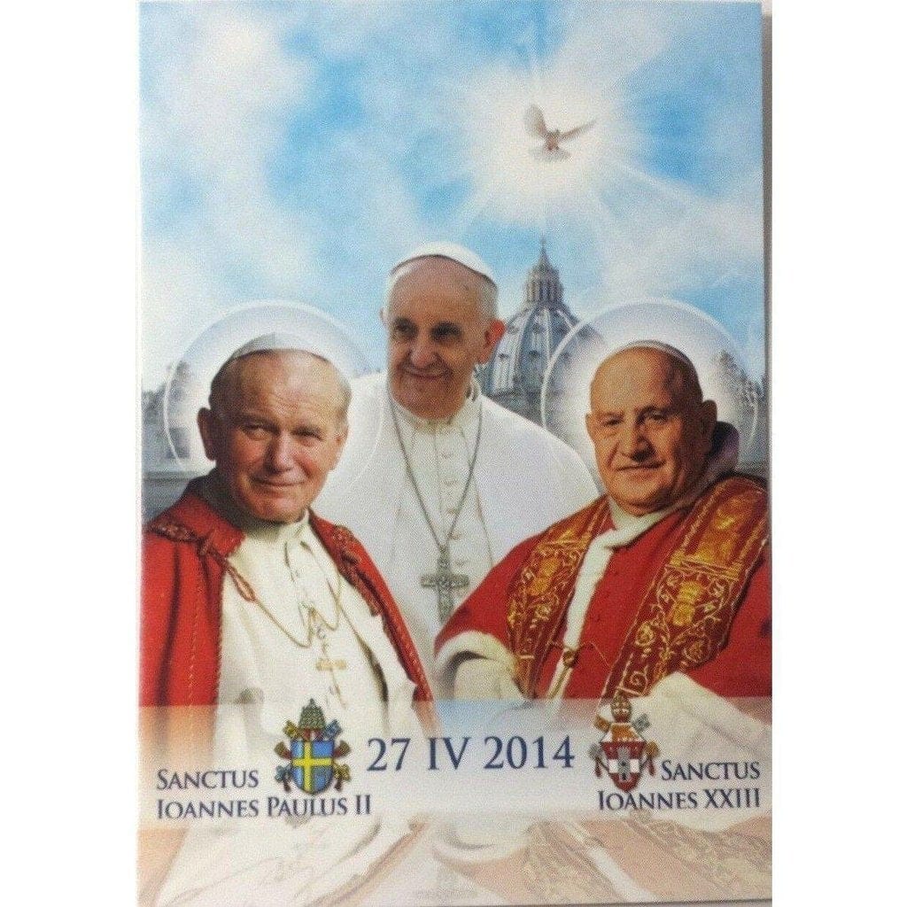 CANONIZATION! Pope John XXIII & John Paul II SAiNT! medal blessed Pope Francis - Catholically