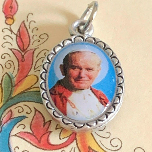 Canonization! St. John Paul Ii Medal With 2Nd Class Free Relic Ex-Indumentis-Catholically