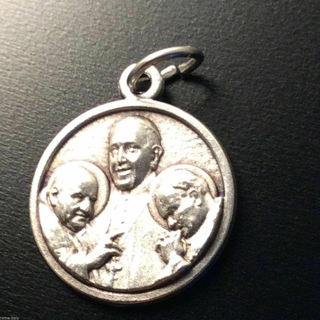 CANONIZATION St. John XXIII & St. John Paul II + Pope Francis - blessed medal - Catholically