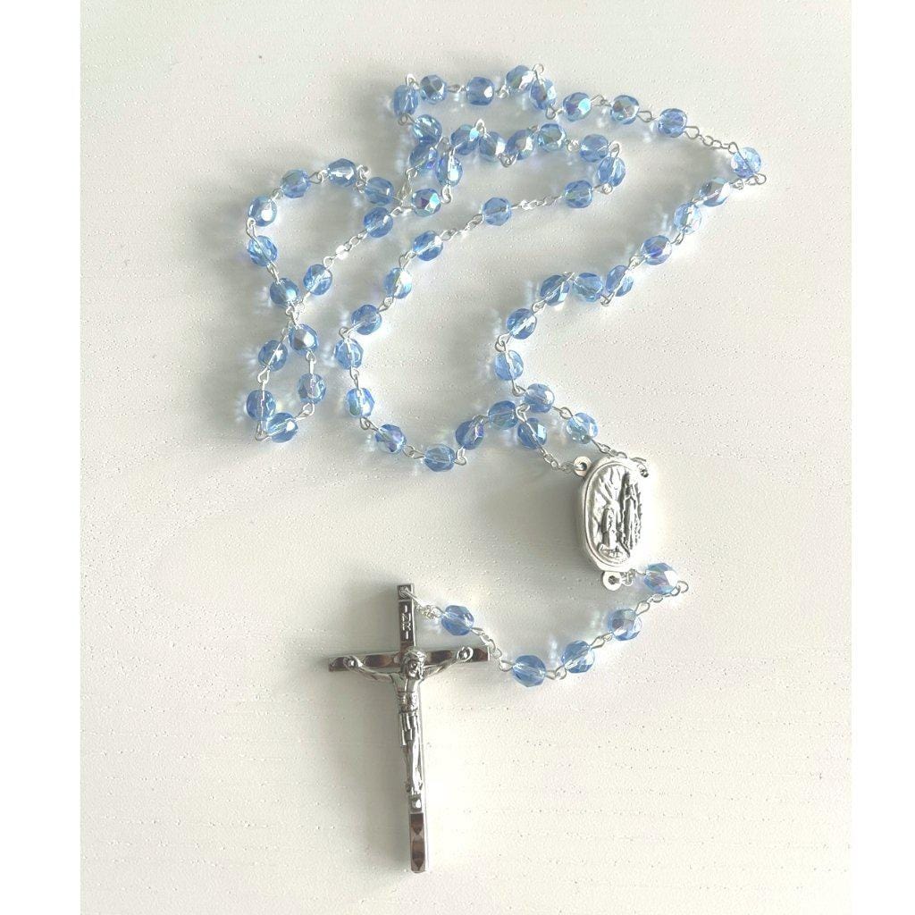 Catholic Rosary Lourdes Water Relic Medal - Blessed By Pope Francis-Catholically