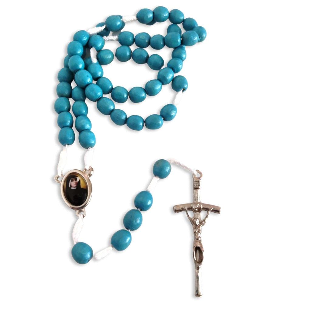 Catholically Relic Rosary Chaplet with St. Faustina relic medal - Divine Mercy Rosary