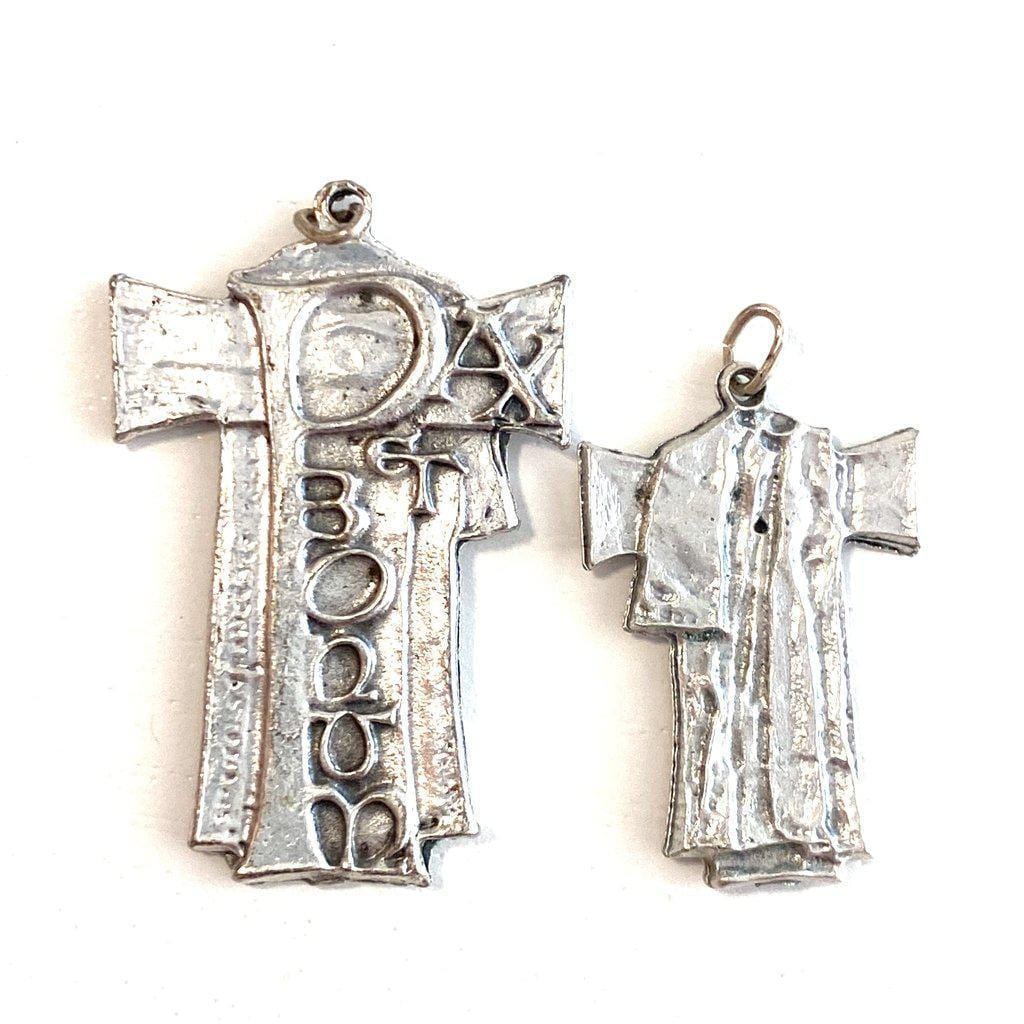 Cross Charm Crucifix - Franciscan - St.Francis Of Assisi - Medal - Pendant-Catholically