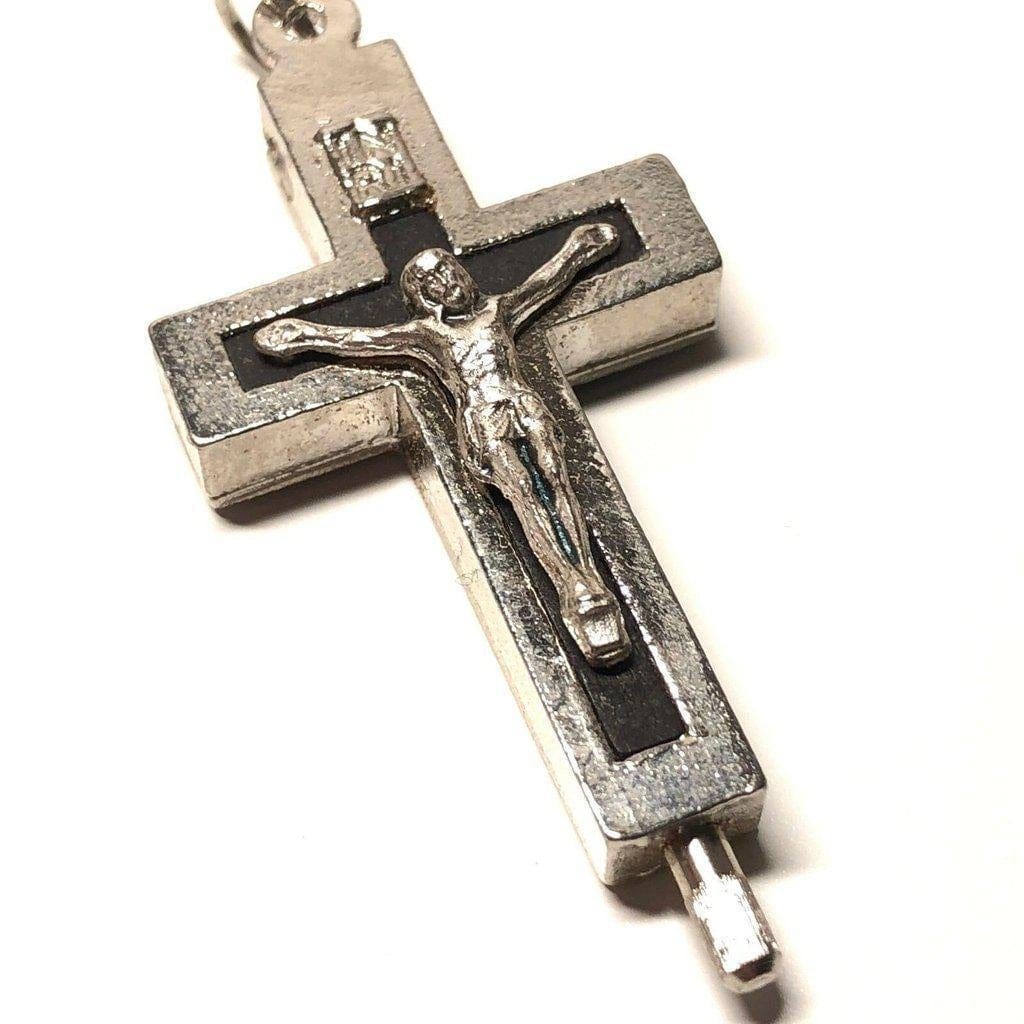 CROSS / CRUCIFIX ROMAN CATACOMBS SOIL RELIC RELIQUARY  Ground from Catacombs - Catholically