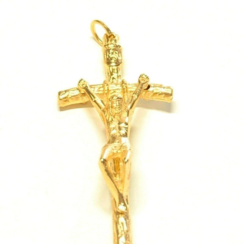 Cross Crucifix -Rosary Parts -Pendant Blessed By Pope Francis-Catholically