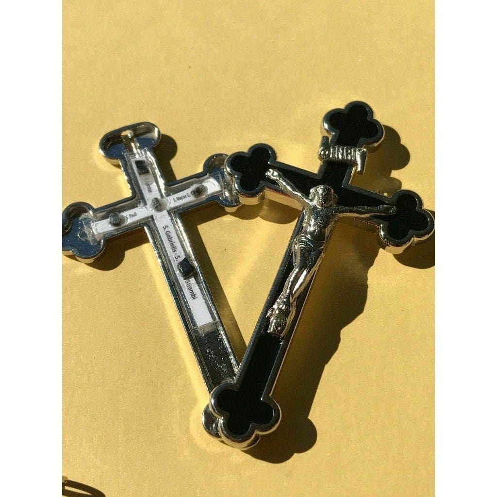 Vatican crucifix 1st class reliquary w/ relic of 5 Passionists Saints -cross - Catholically