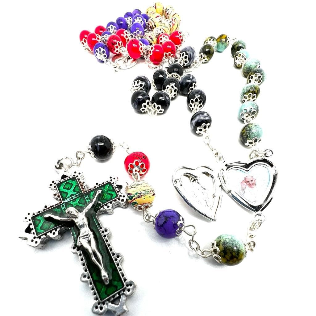 Catholically Rosaries Dedicated To Pope Francis - Colorful Rosary Blessed By Pope