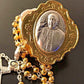 Dedicated To Pope Francis - Tiny Golden Rosary - Blessed By Pope-Catholically