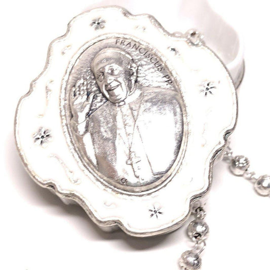 Dedicated to Pope Francis - Tiny rosary w/ case - Blessed by Pope - Catholically