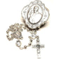 Dedicated to Pope Francis - Tiny Golden rosary w/ case - Blessed by Pope - Catholically
