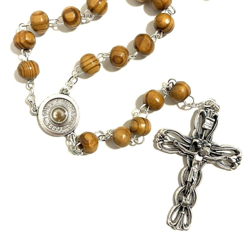 Franciscan Rosary - St. Francis Assisi Relic Soil - Blessed-Catholically
