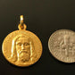 Gold Medal Over Sterling 925 Holy Face Of Jesus - Holy Shroud - Oviedo Sindone-Catholically