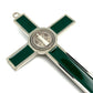 Catholically St Benedict Cross Green 7.5" St. Benedict Crucifix - Cruz de San Benito - Blessed by Pope