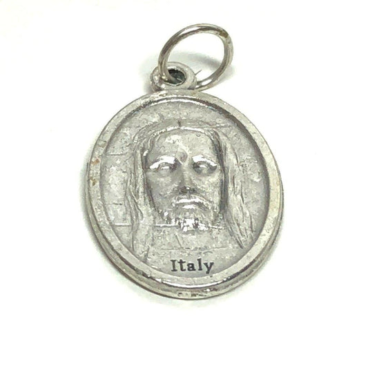 Holy Face Of Jesus Oviedo Silver Oxidized Medal Pendant Blessed By Pope-Catholically