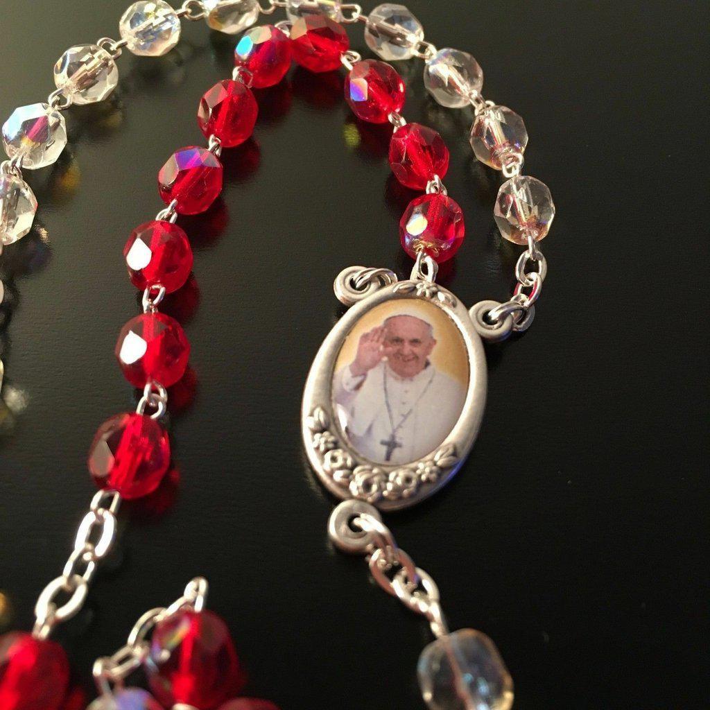 Holy Year crystal Rosary Blessed Pope Francis on rqst - Jubilee of Mercy 2016 - Catholically