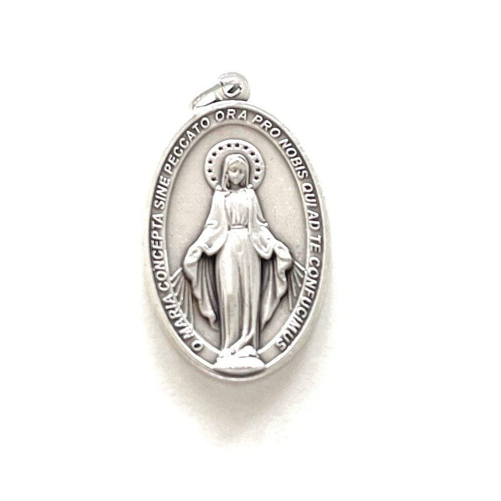Catholic Lot of 3 Large Miraculous Medal Mary Religious Medals
