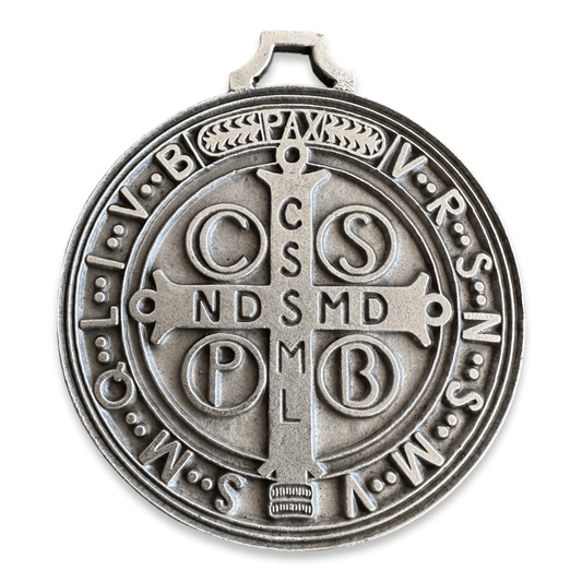 Catholically St Benedict Medal Huge Saint Benedict 2.5" Medal Exorcism - Blessed By Pope