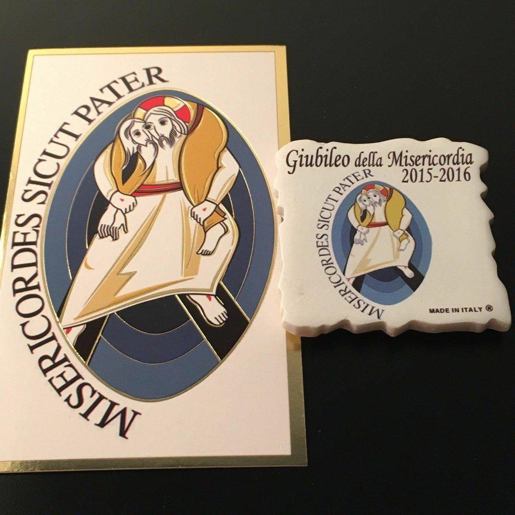 Jubilee magnet with medal blessed by Pope - Holy Year of Mercy - Catholically