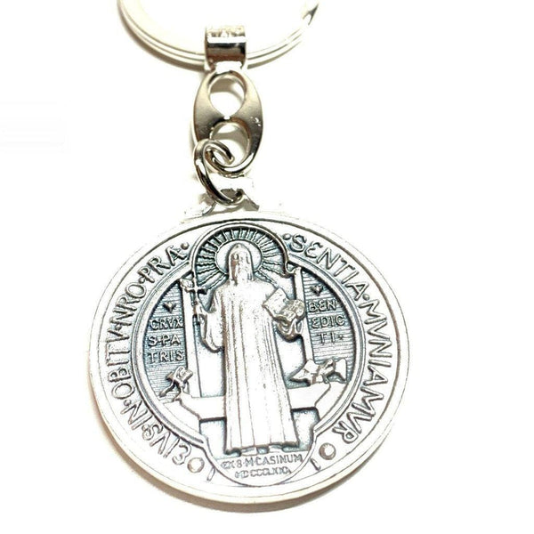 Key Chain - St. Saint Benedict Key Ring Medallion Exorcism Blessed ...