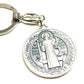 Key chain - St. Saint Benedict Key ring Medallion Exorcism Blessed - Catholically