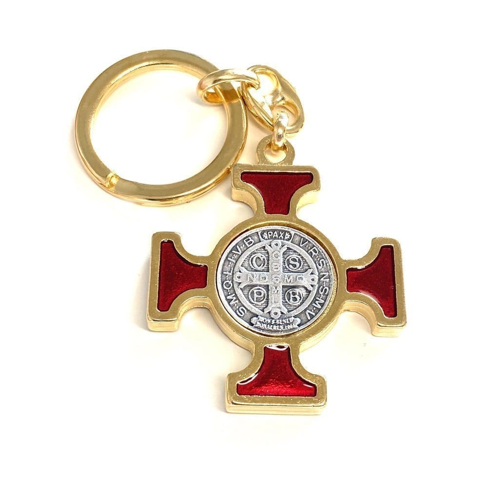 Keychain - Saint Benedict Keyring - Medallion - Exorcism-Catholically