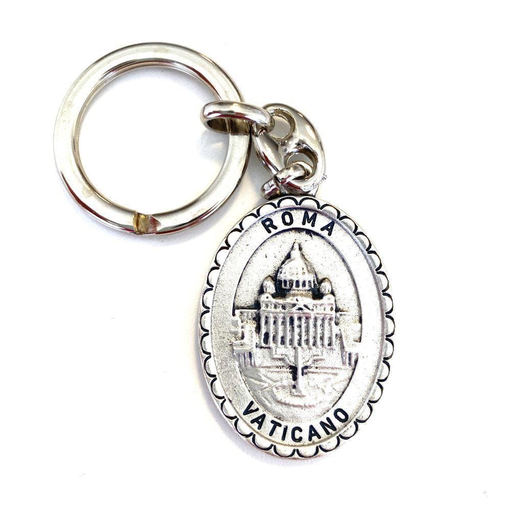 Keyring -Key Ring -Blessed By Pope -Keychain Divine Mercy & Miraculous Medal-Catholically