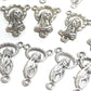 LOT 15 pcs Rosary centers - DIY Religious pendant - Charms parts Catholic (a) - Catholically