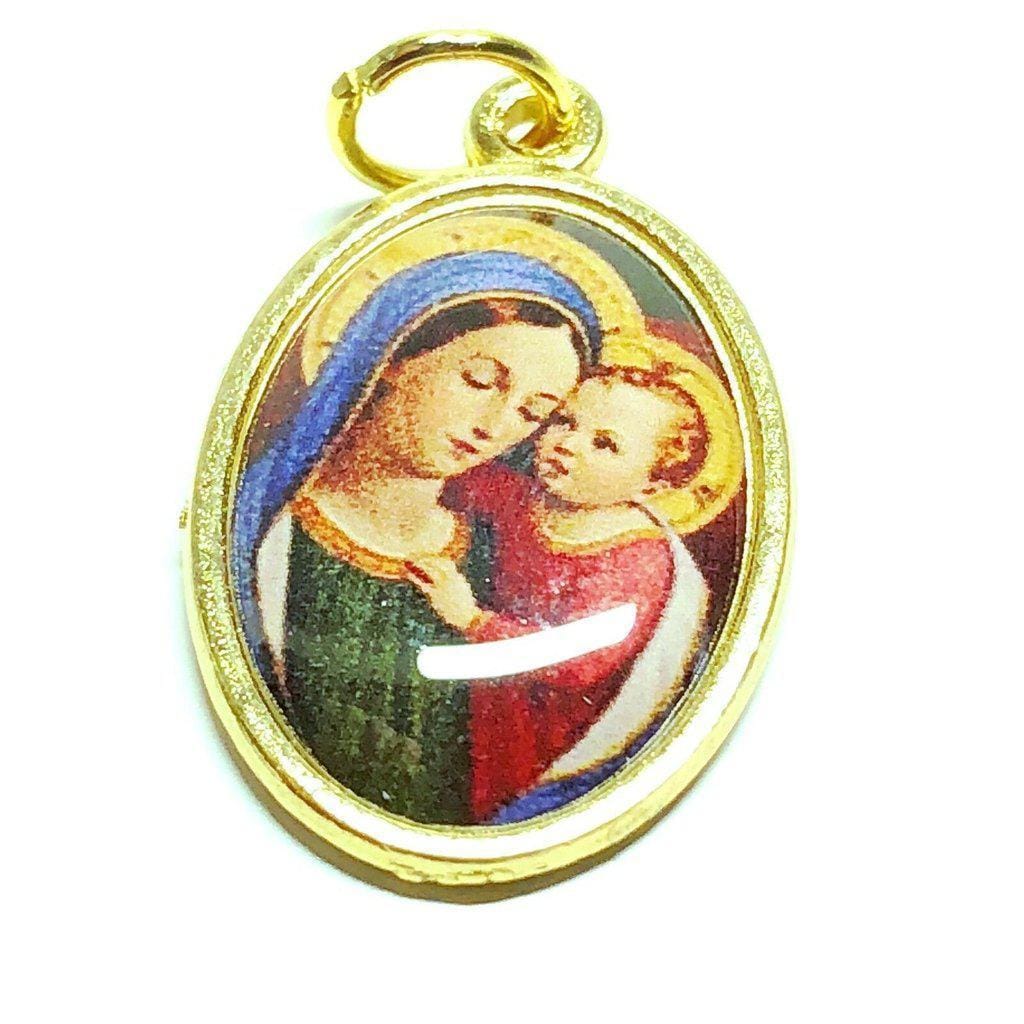 Madonna of the Street w/ Jesus - Our Lady Virgin Catholic medal pendant charm - Catholically