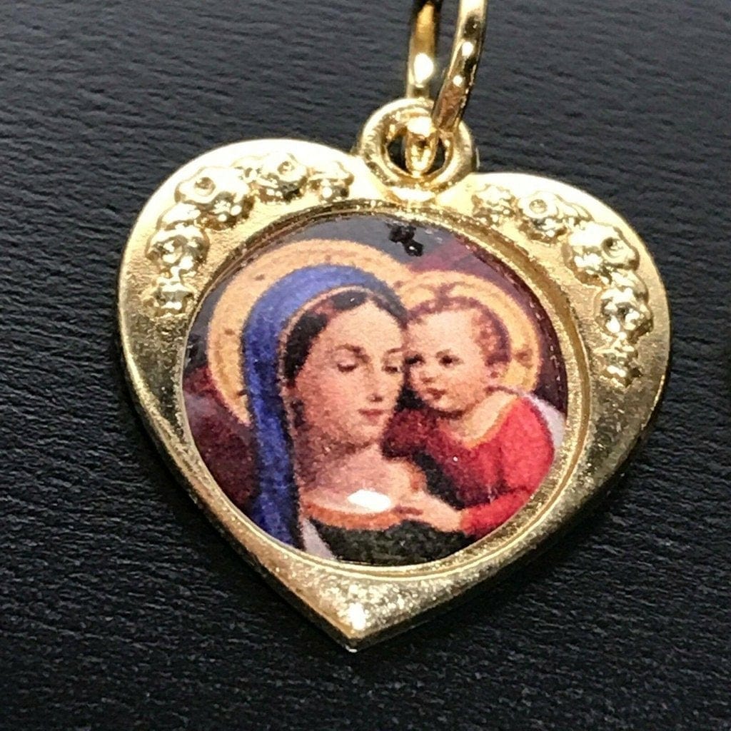Madonna Of The Street W/ Jesus - Our Lady Virgin Catholic Medal Pendant Charm-Catholically