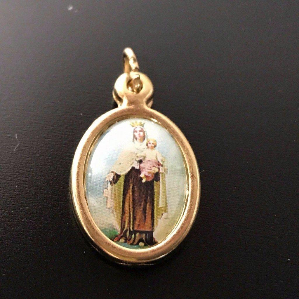 Madonna - Our Lady Virgn Mary brass MEDAL - Pendant - Charm - Baby Jesus - Catholically