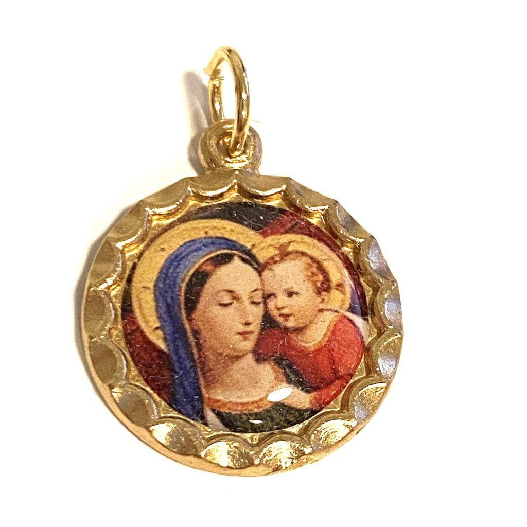 Madonna - Our Lady Virgn Mary Brass Medal - Pendant - Charm-Catholically