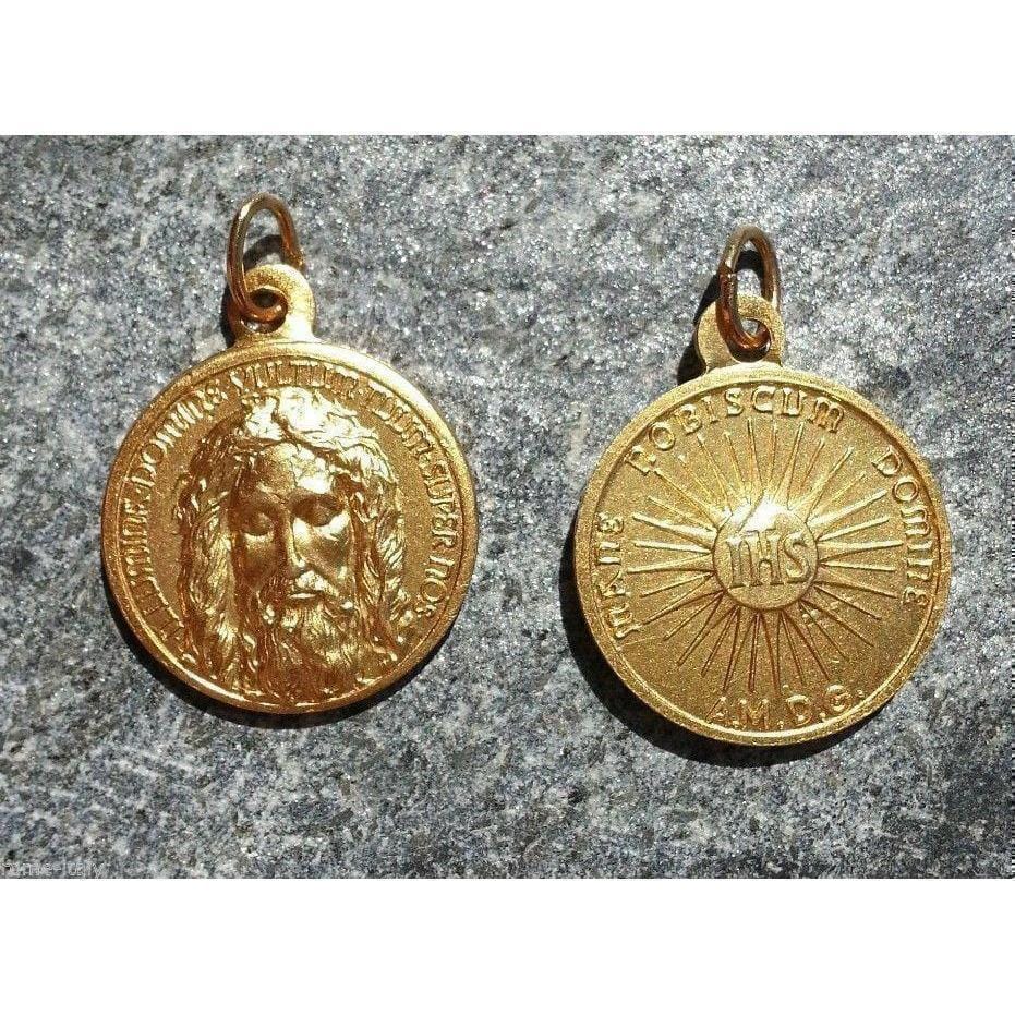 Medal Holy Face Jesus -Holy Shroud -Santa Faz -Sindone -Oviedo -Volto Santo-Catholically