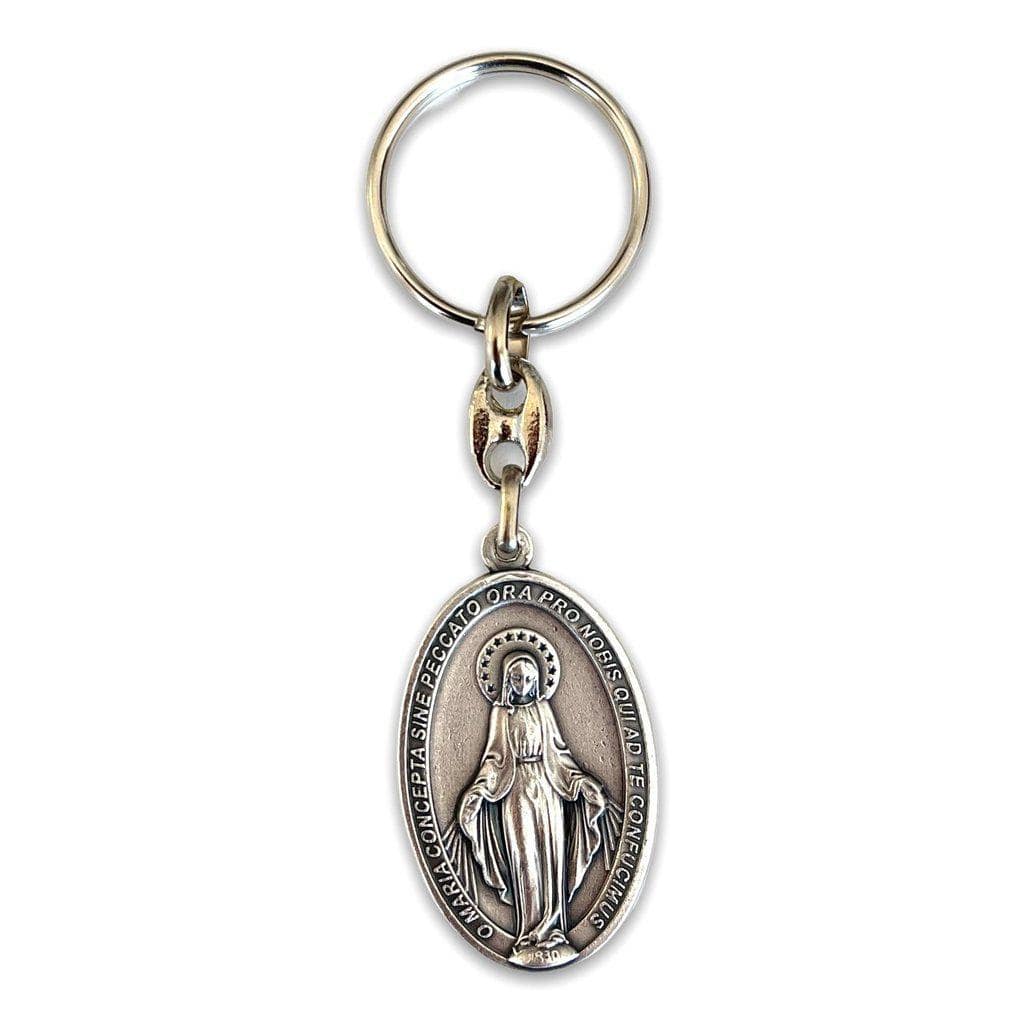 Miraculous Medal Catholic Key Ring Keychain Keyring Blessed By Pope-Catholically