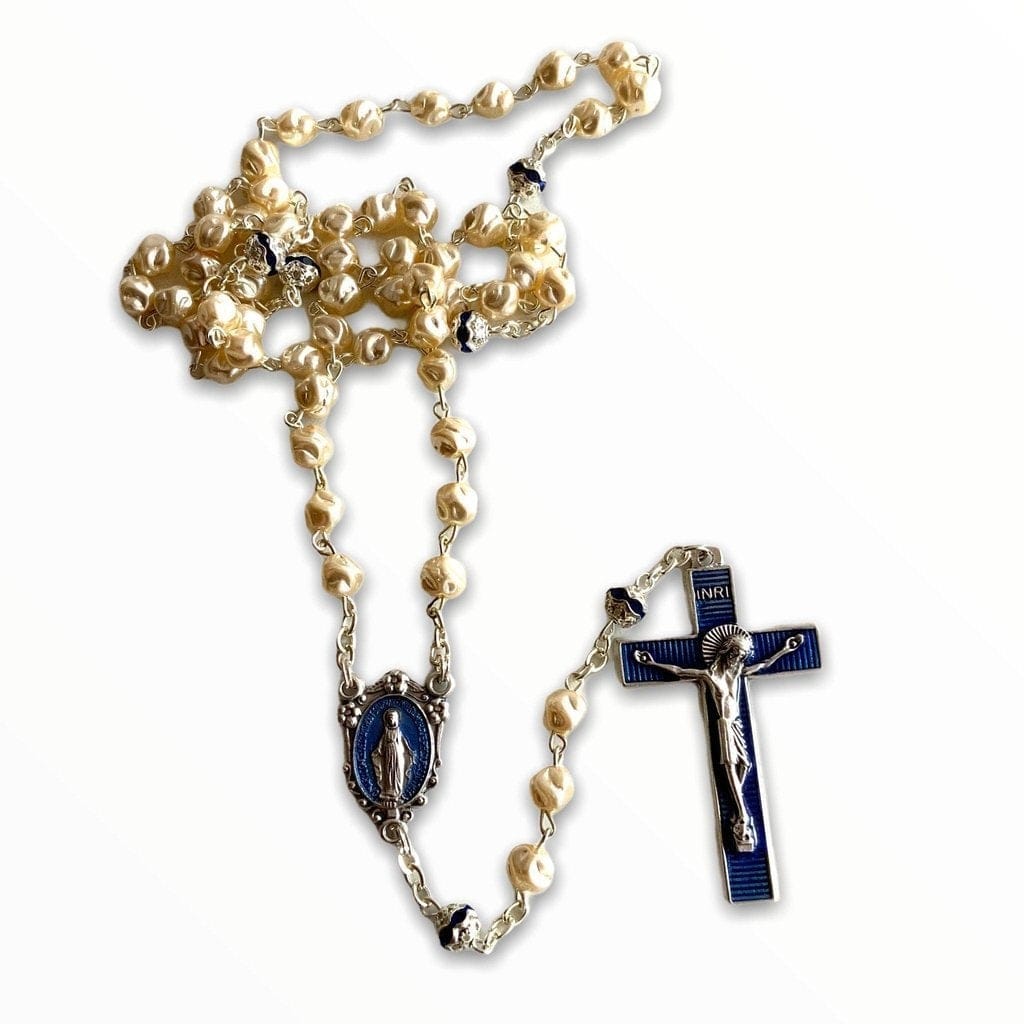 Miraculous Medal Mop Rosary Blessed By Pope Francis Virgin Mary Bvm-Catholically