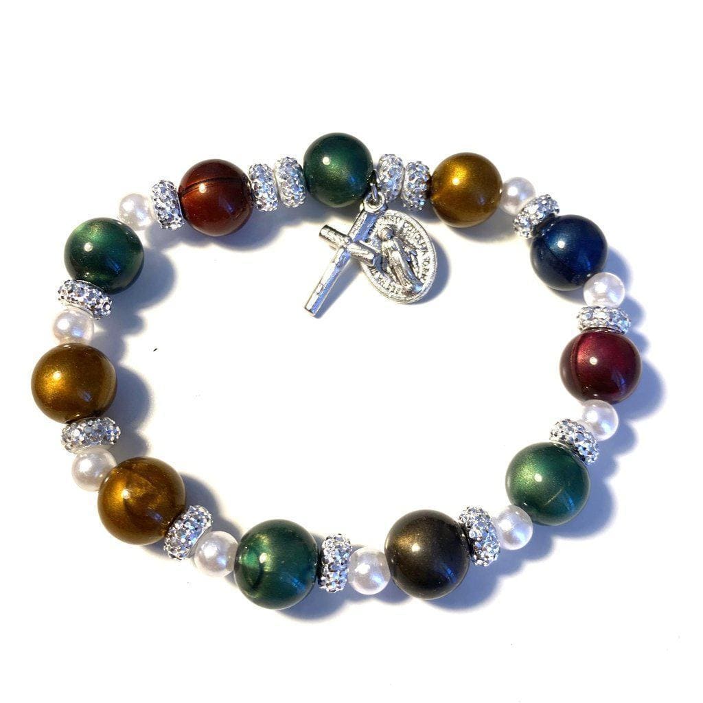 Miraculous Medal stretch bracelet Blessed By Pope - Pulsera-Catholically