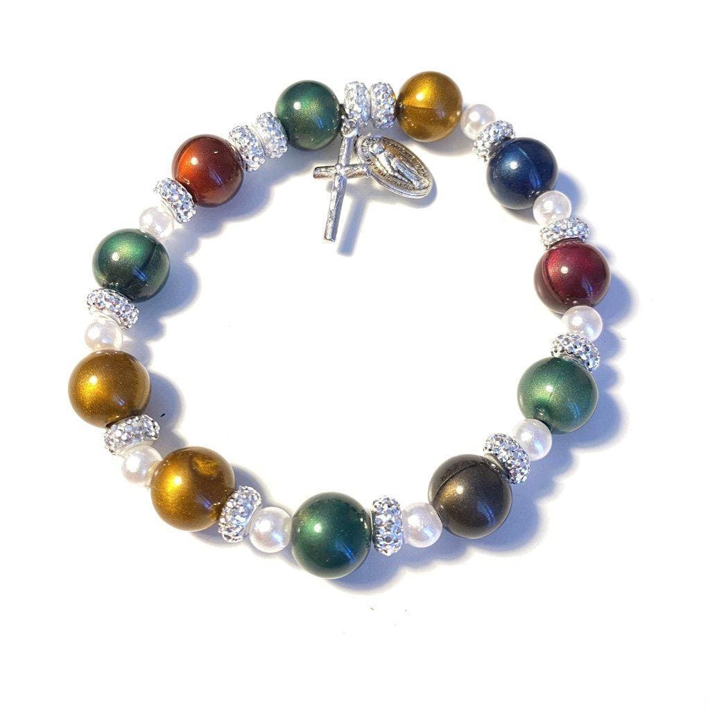 Miraculous Medal stretch bracelet Blessed By Pope - Pulsera-Catholically