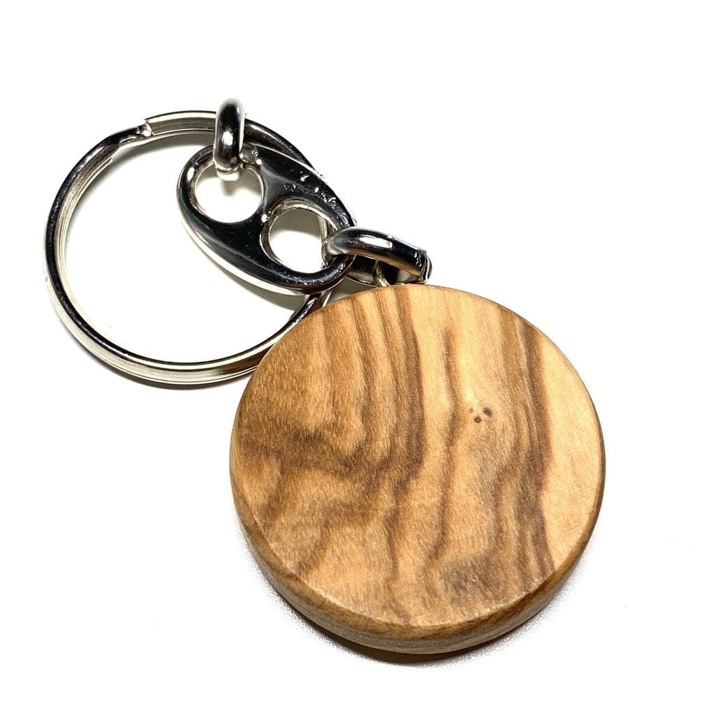 Olive Wood Key Ring - St. Christopher Keychain - Keyring - Blessed By Pope-Catholically