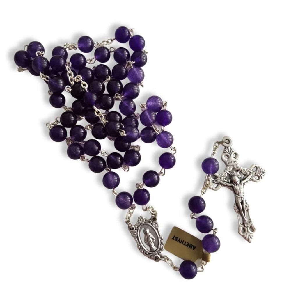 Catholically Rosaries Our Lady Mary Mother Of Jesus - Catholic Purple Quartz Beads Rosary