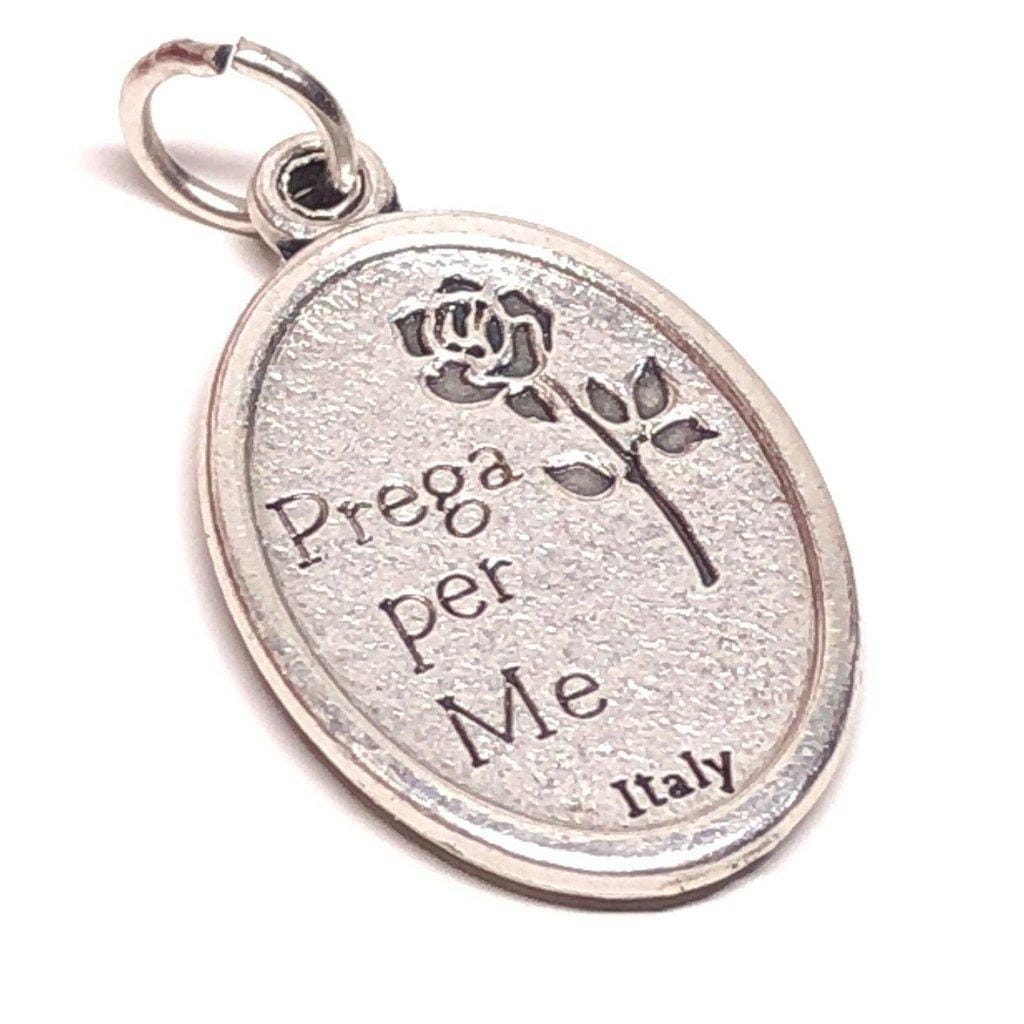 Our Lady of Perpetual Help  Silver Oxidized Medal Pendant - Blessed by Pope - Catholically