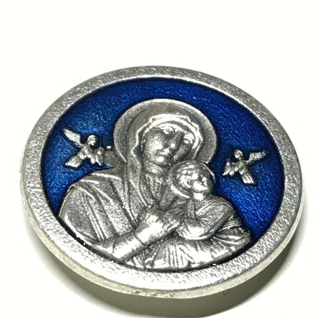 Our Lady Perpetual Helpl  car magnet  medalla Blessed by Pope Virgin Mary - Catholically