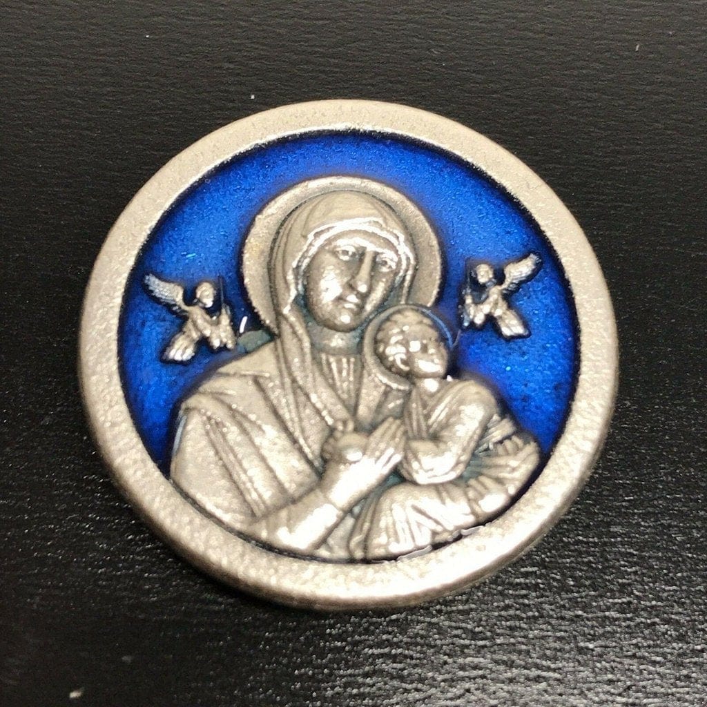 Our Lady Perpetual Helpl  car magnet  medalla Blessed by Pope Virgin Mary - Catholically