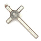 Pearl off-white 4.5" St. Benedict Wall Crucifix - Exorcism Cross - Blessed-Catholically
