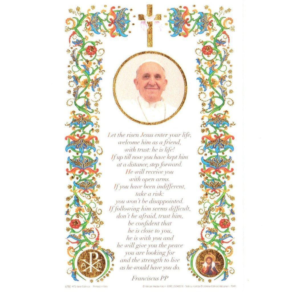 Pope Francis Praying beads Catholic crystal glass AOB Rosary Blessed by Pope - Catholically