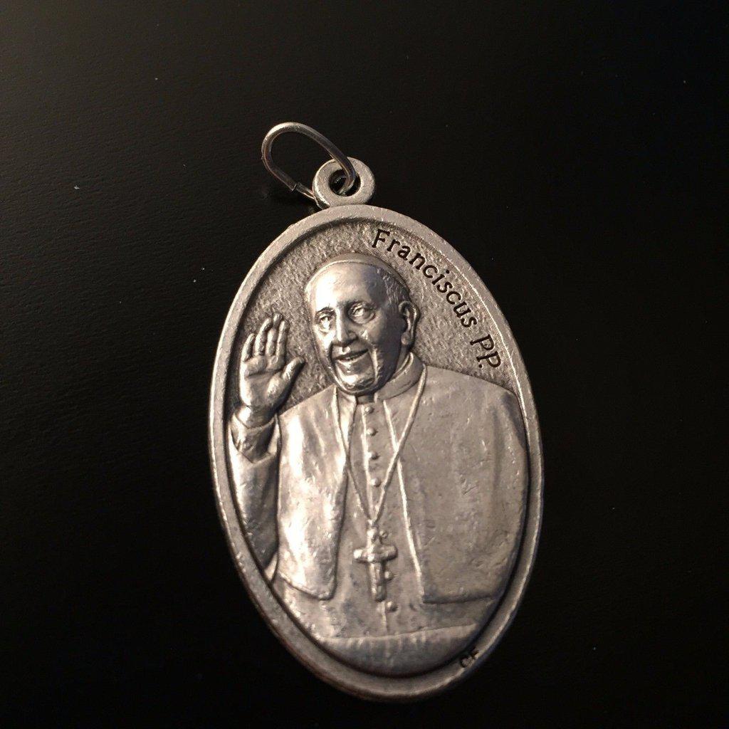 Pope Francis & St. Francis Huge 1.5" Medal - Blessed B Pope Francis -Catholic-Catholically