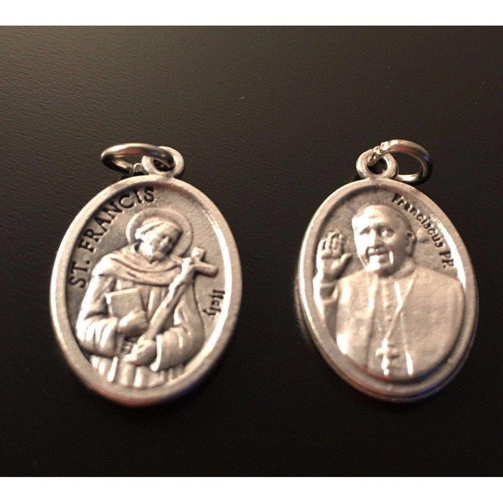 Pope Francis & St. Francis Official Medal - Blessed By Pope -Catholic Pendant-Catholically