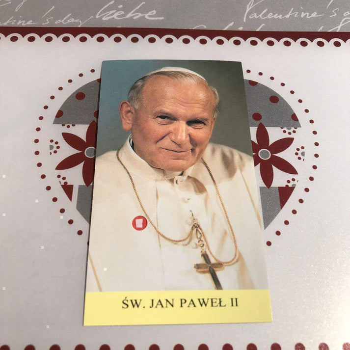 St. JPII - St. John Paul II Holy Card w/ Second Class Relic - Estate ...