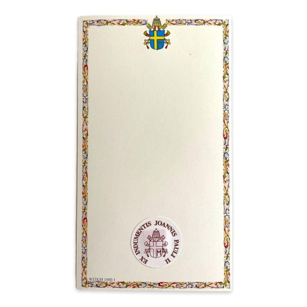 Pope St. John Paul Ii Holy Card W/ Second Class Relic - Nun Estate-Catholically