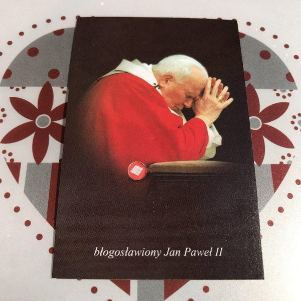 St. John Paul II Holy Card with 2nd Class Relic - Nun Estate – Catholically